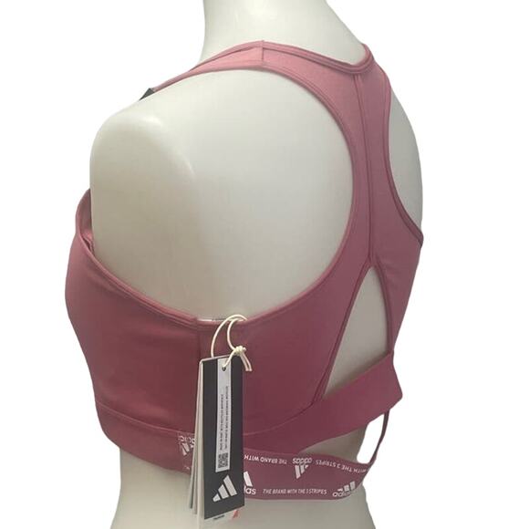 New Adidas XL 48DD Medium Support Removeable Pads Training Sports Bra - Picture 4 of 5